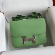 Hermes Constance Bag Epsom Leather Palladium Hardware In Green