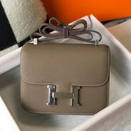 Hermes Constance Bag Epsom Leather Palladium Hardware In Khaki