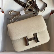 Hermes Constance Bag Epsom Leather Palladium Hardware In White