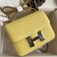 Hermes Constance Bag Epsom Leather Palladium Hardware In Yellow