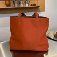Hermes Double Sens Bag Clemence Leather In Orange