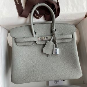 Hermes Birkin Bag Togo Leather Palladium Hardware In Grey