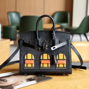 Hermes Birkin Faubourg Bag Alligator & Epsom Leather Palladium Hardware In Black